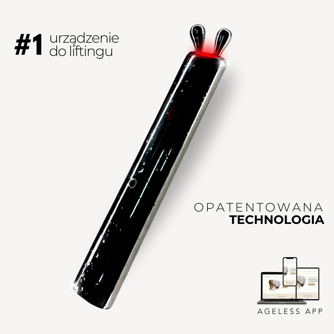 AURA RF masażer liftingujący i wygładzający booster kolagenu, anti-aging z RF i LED
