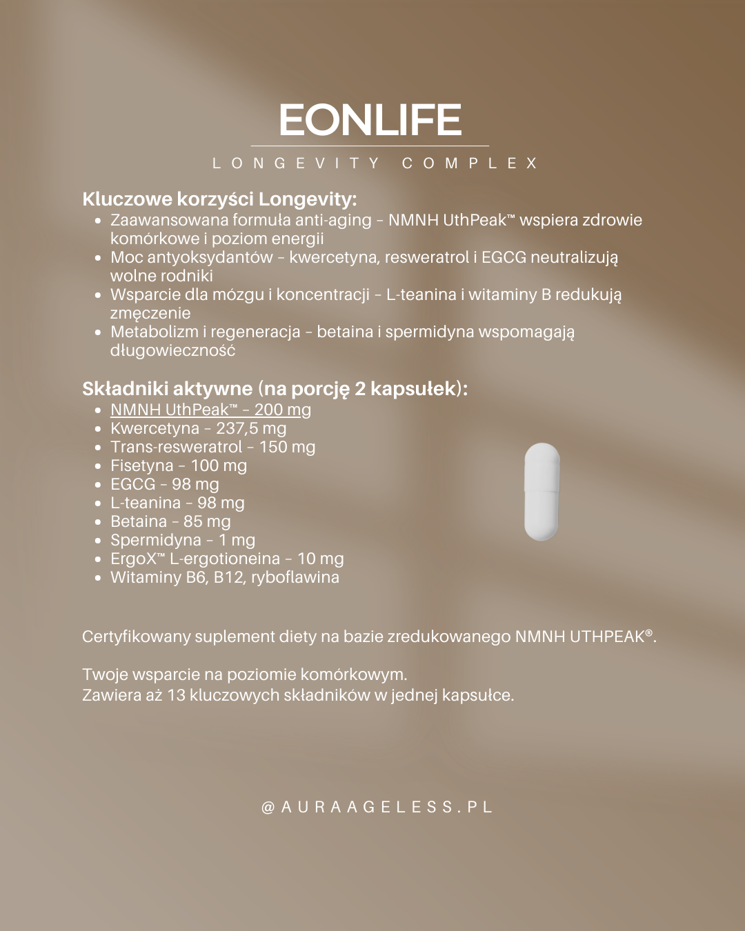 EON Longevity Complex NAD+ NMNH - advanced Anti-Aging and cellular regeneration formula