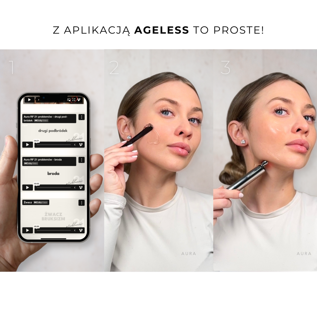 Zestaw Aura RF + Aura STONE + NOTOX set + GLOW UP w 35min