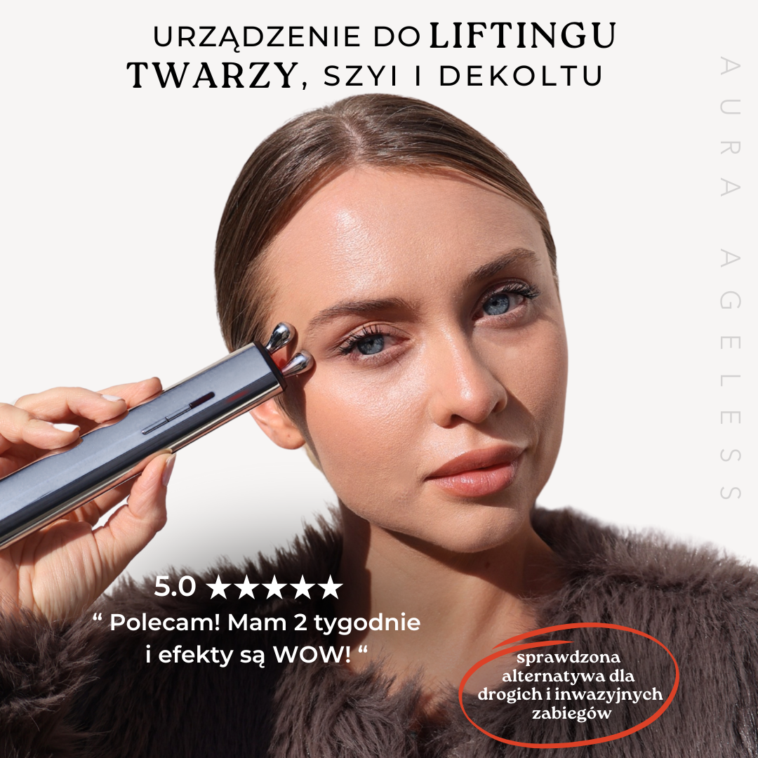 AURA RF lifting and smoothing massager collagen booster, anti-aging with RF and LED 